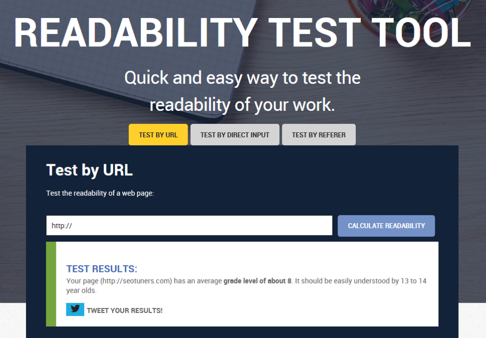 test tool screenshot